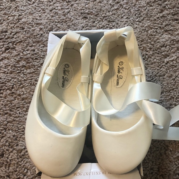 Ballerina Ribbon Tie Rubber Shoes Cinderella Flats Toddler Party